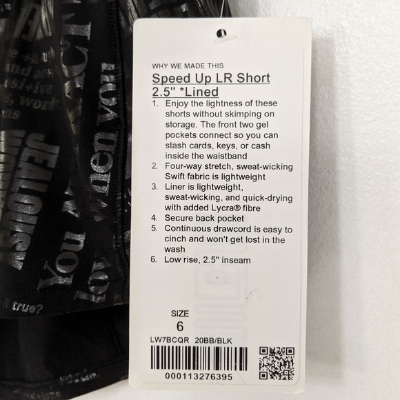 Rare Lululemon 20YR Manifesto Foil Speed Up Short - Picture 6 of 10